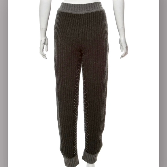 SEE by CHLOÉ RIB-KNIT WOOL PANTS in Charcoal-Grey🐺Pre-Loved❤️ SM | US4 | FR36 - Picture 3 of 11